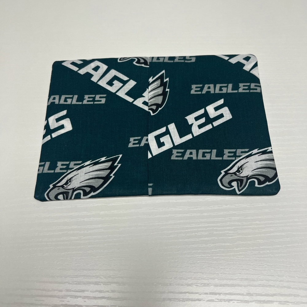 Hand Crafted Mug Rug Coaster Embroidered Cotton Padded Absorbs Super Bowl Winner - Picture 7 of 9